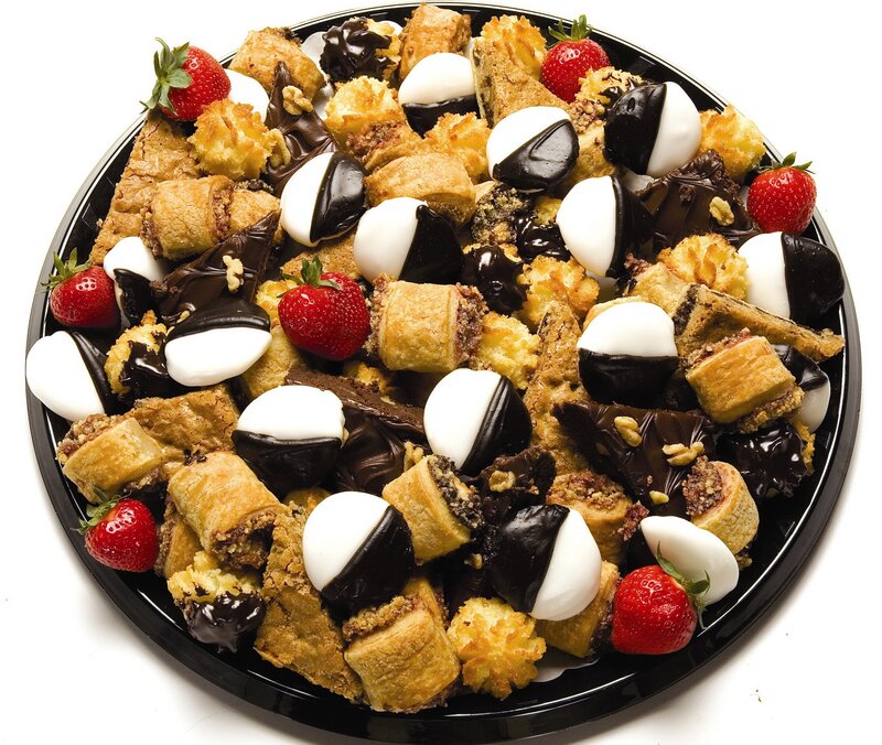 Assorted Pastries on Tray — Black
