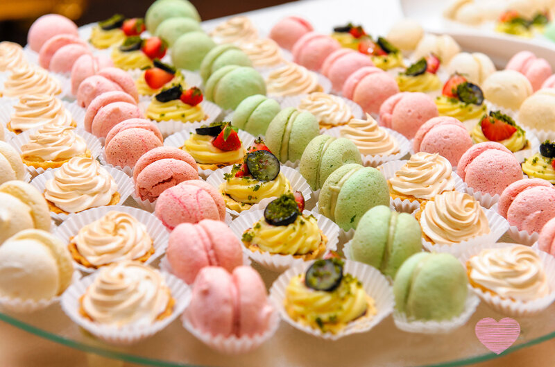 Assorted Pastries on Tray — Pink