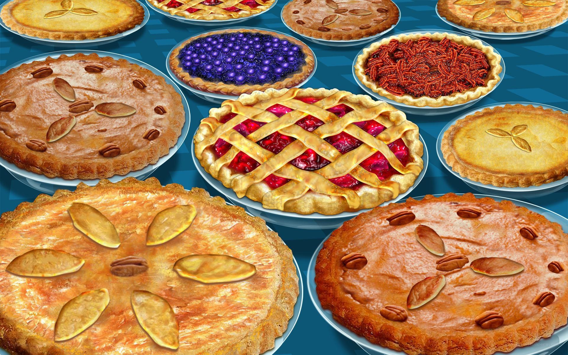 Assorted pies on a table