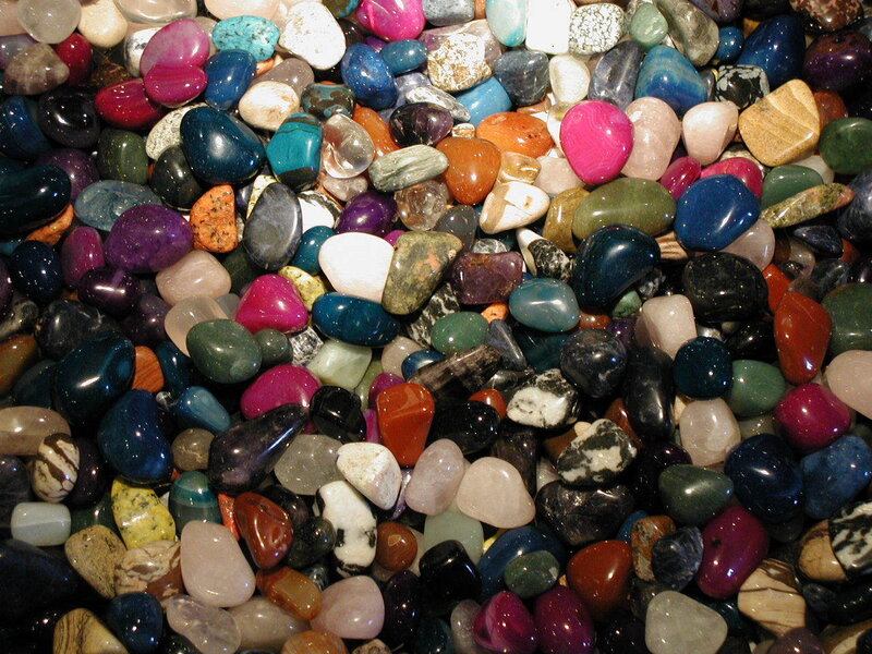 Assorted Polished Stones — Blue, Calm, Photograph