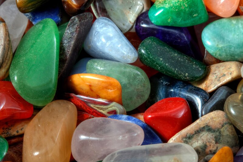 Assorted Polished Stones — Green