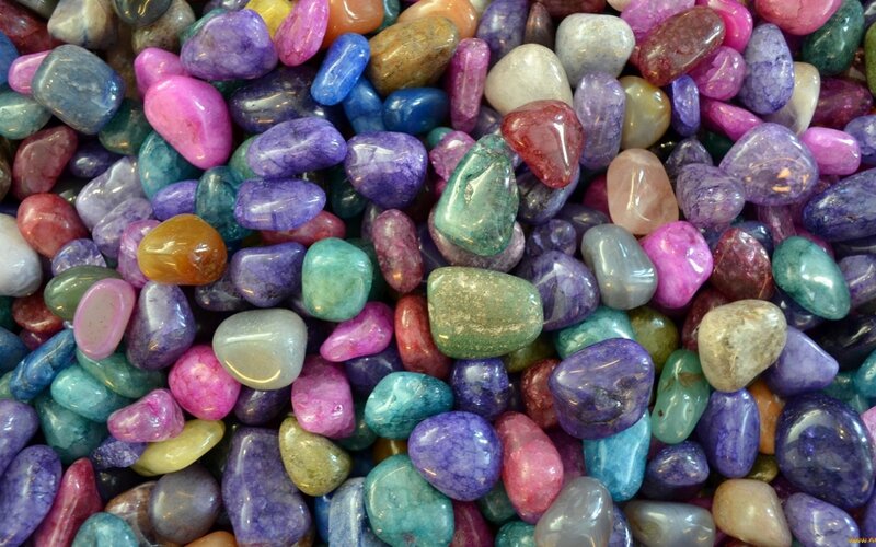 Assorted Polished Stones — Purple
