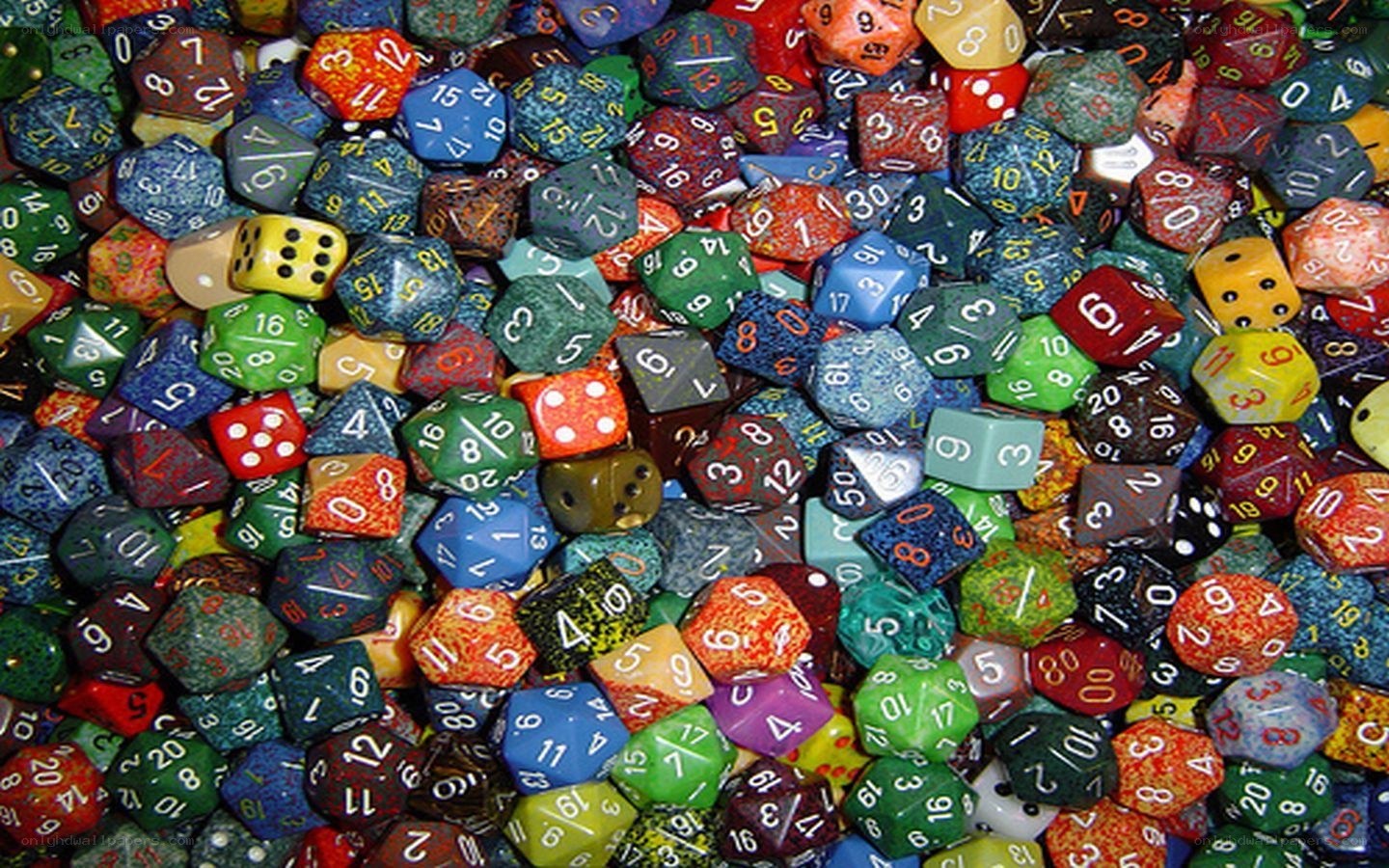 assorted polyhedral dice
