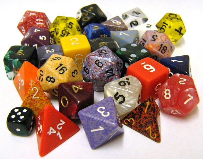 assorted polyhedral dice