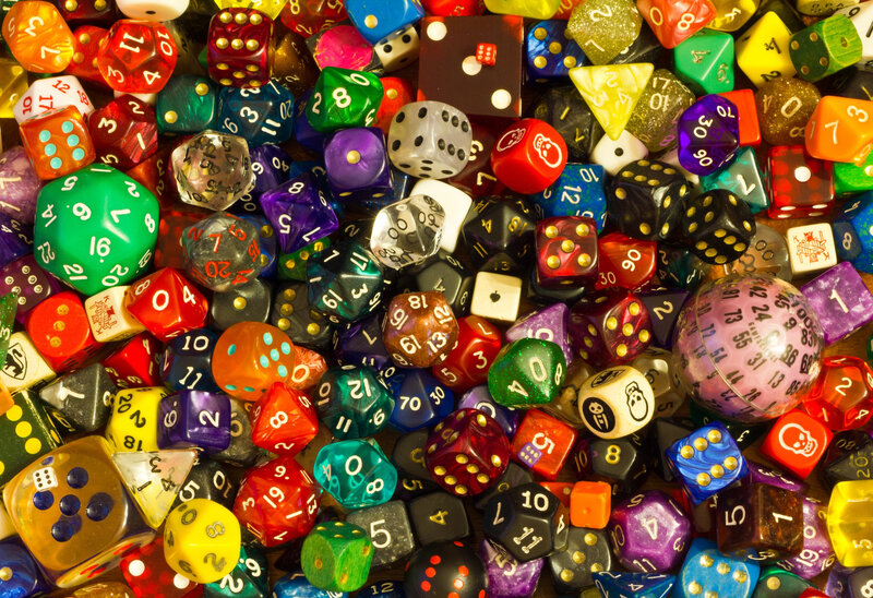 Assorted Polyhedral Dice — Green