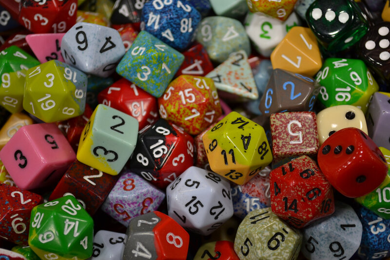 Assorted Polyhedral Dice — Multicolored
