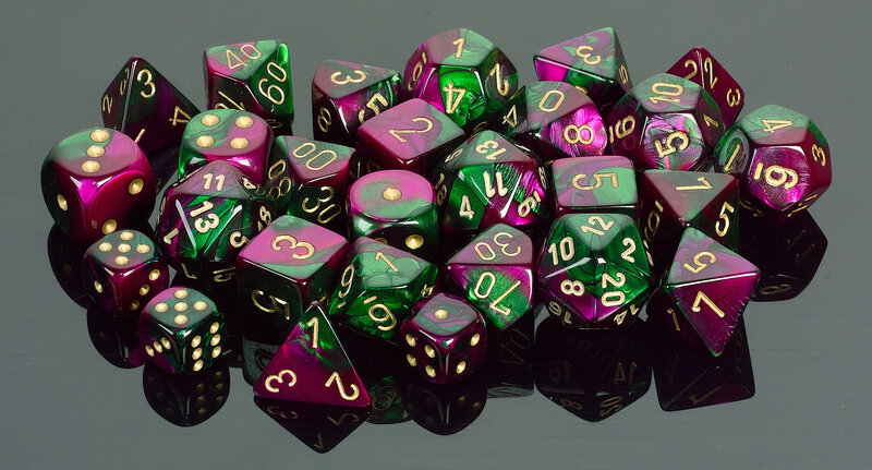 assorted polyhedral dice
