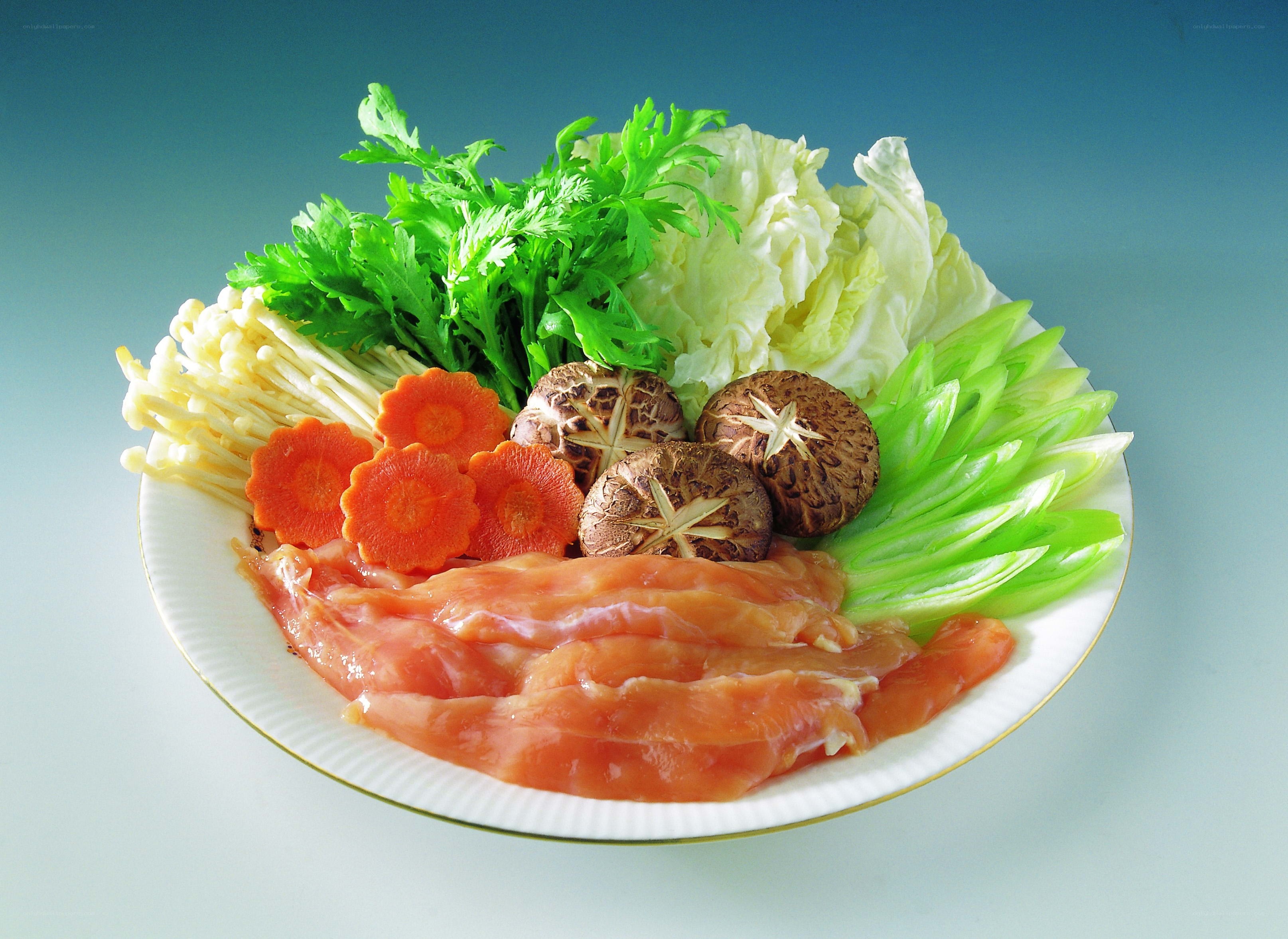 assorted raw ingredients for hot pot