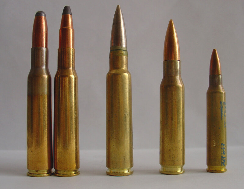 Assorted rifle cartridges