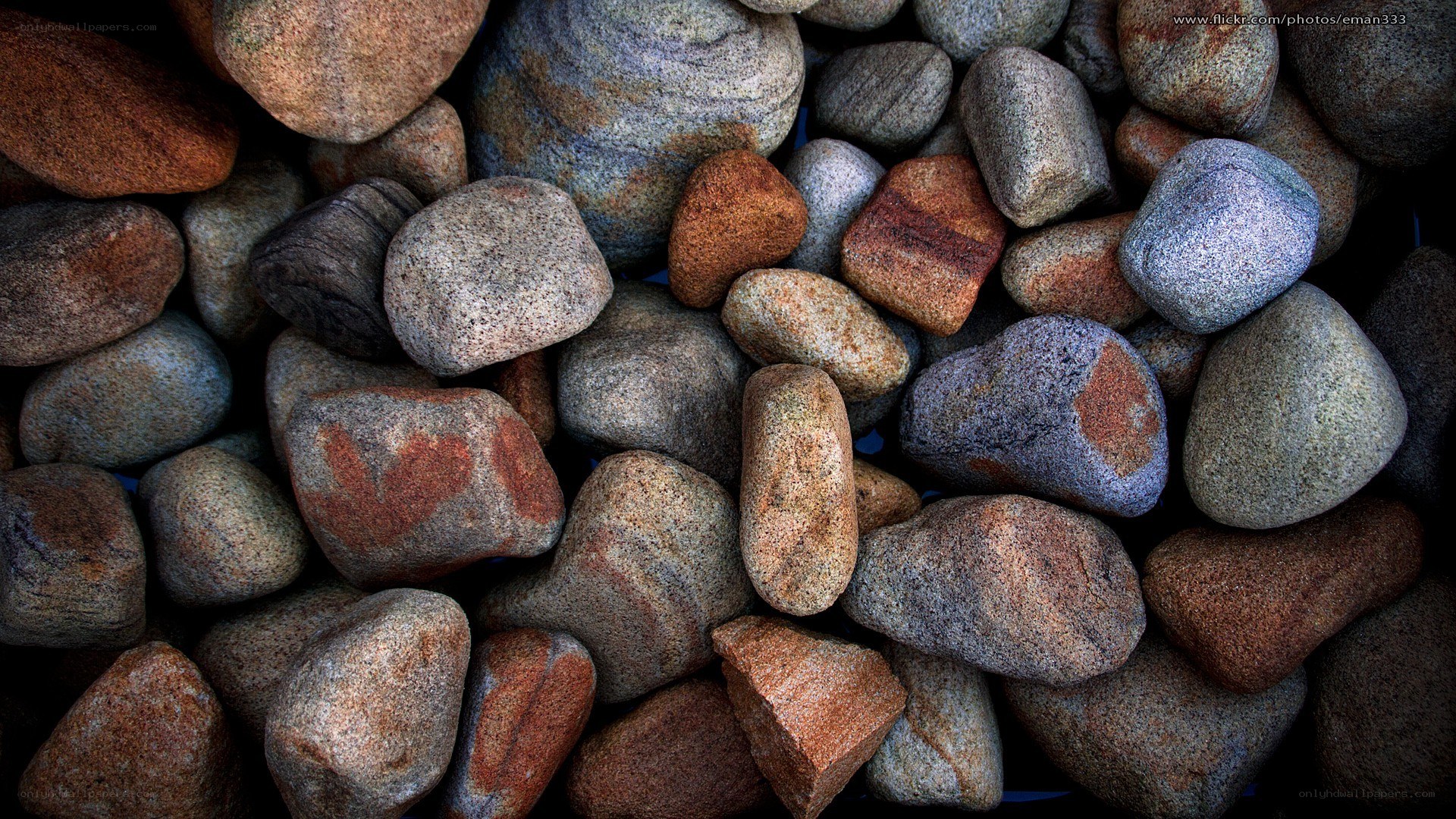 assorted river stones