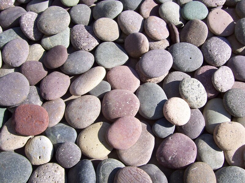 assorted river stones