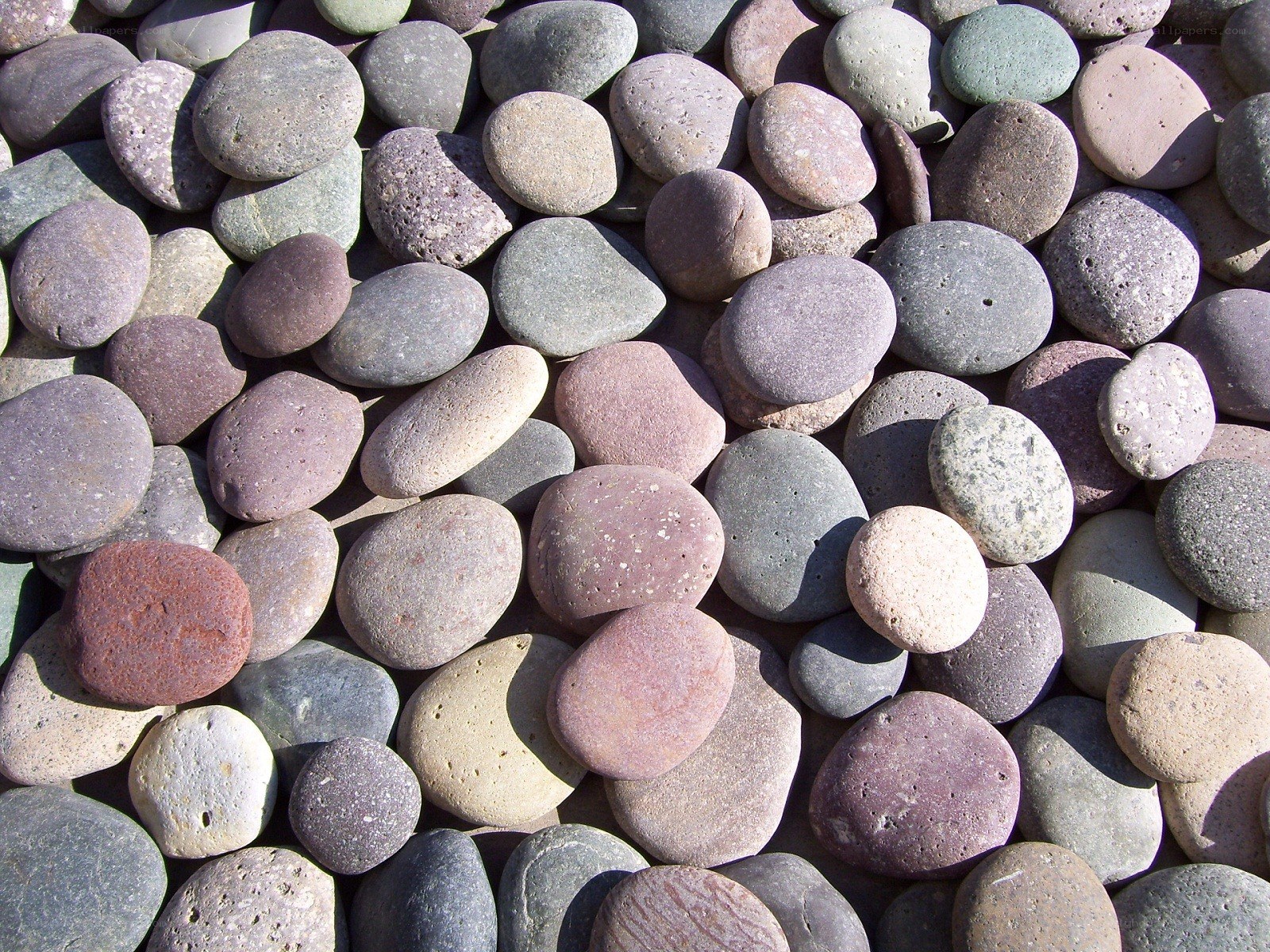 assorted river stones