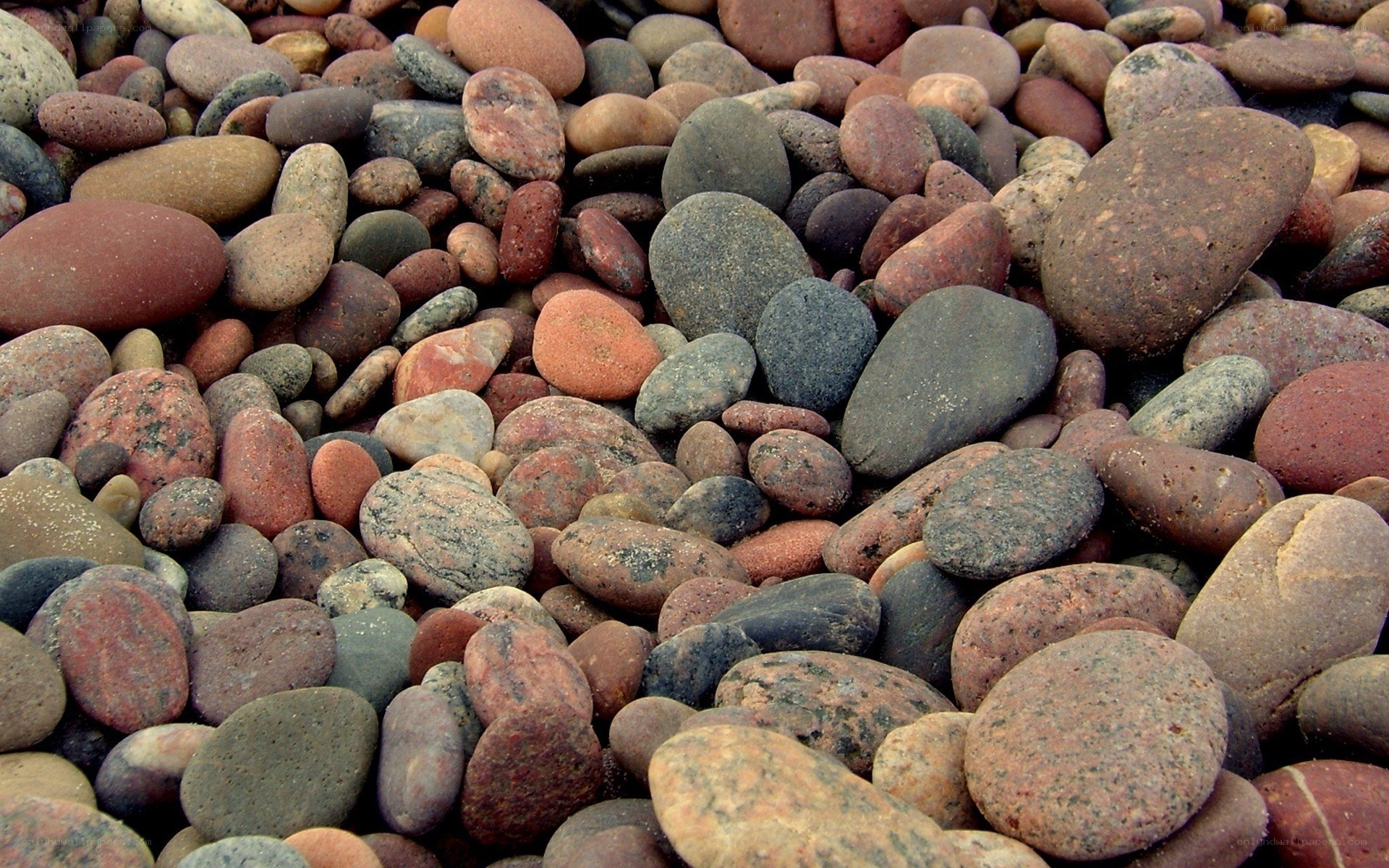 assorted river stones