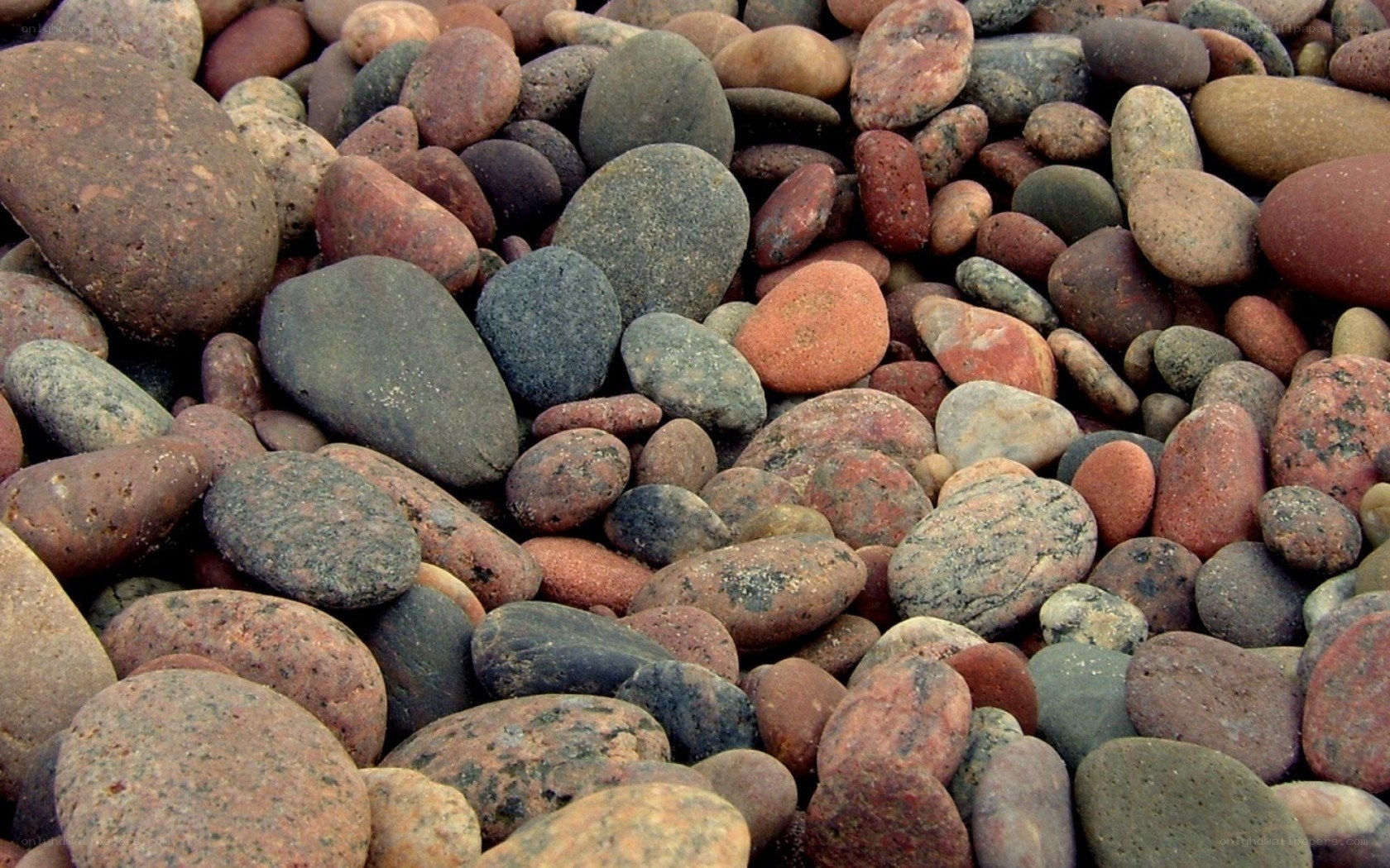 assorted river stones