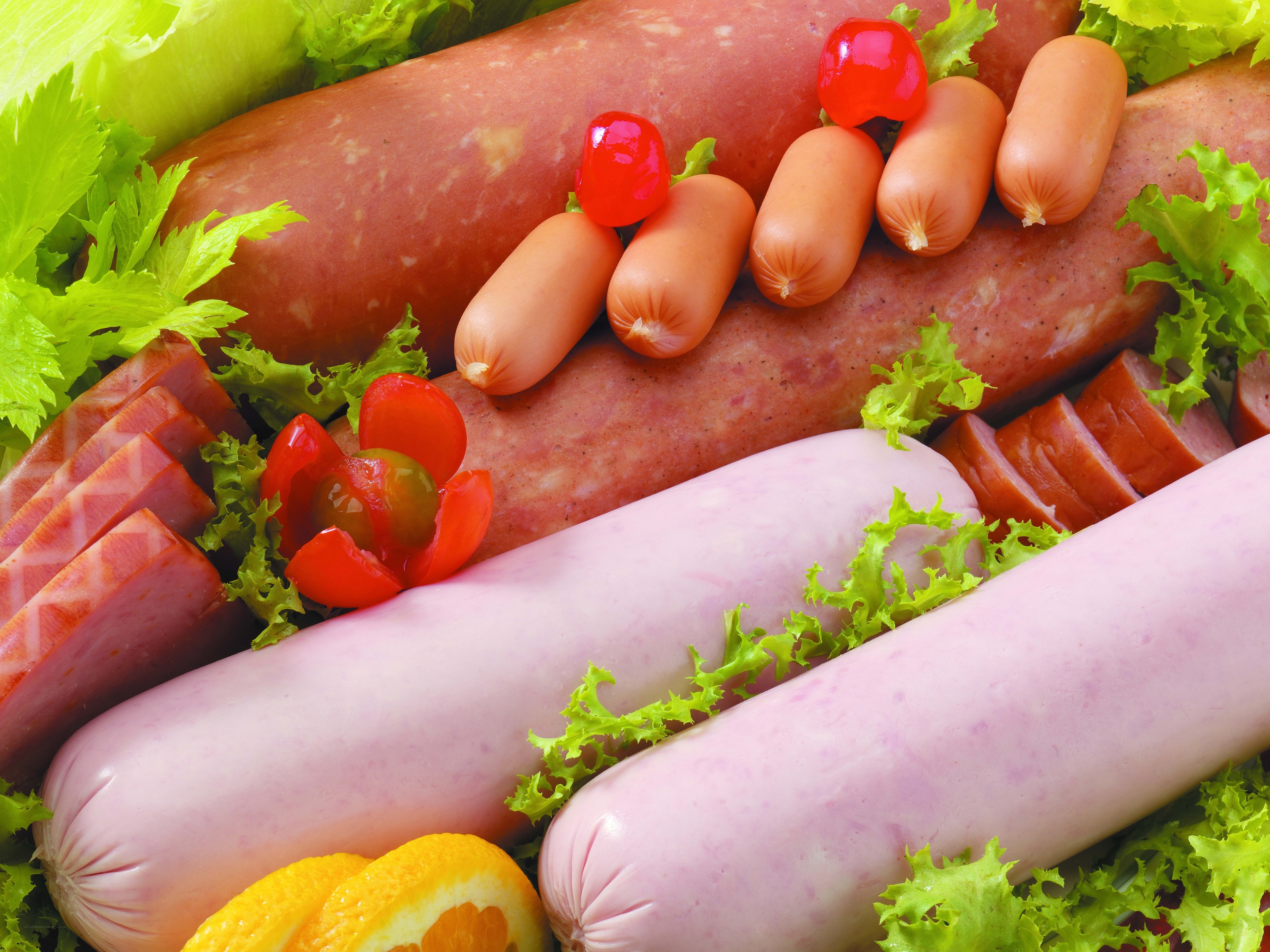 Assorted sausages and deli meats