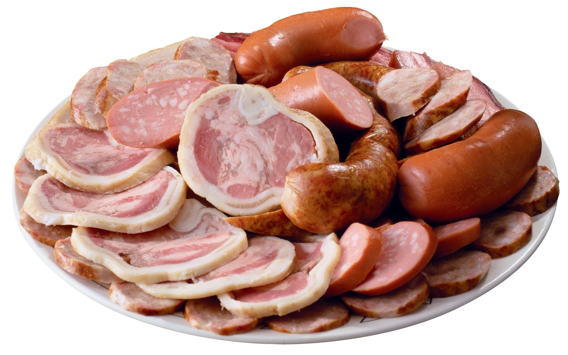 assorted sliced sausages and meats