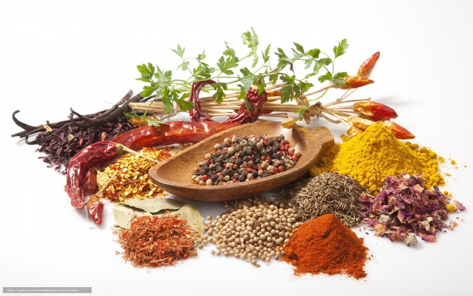 Assorted spices and herbs