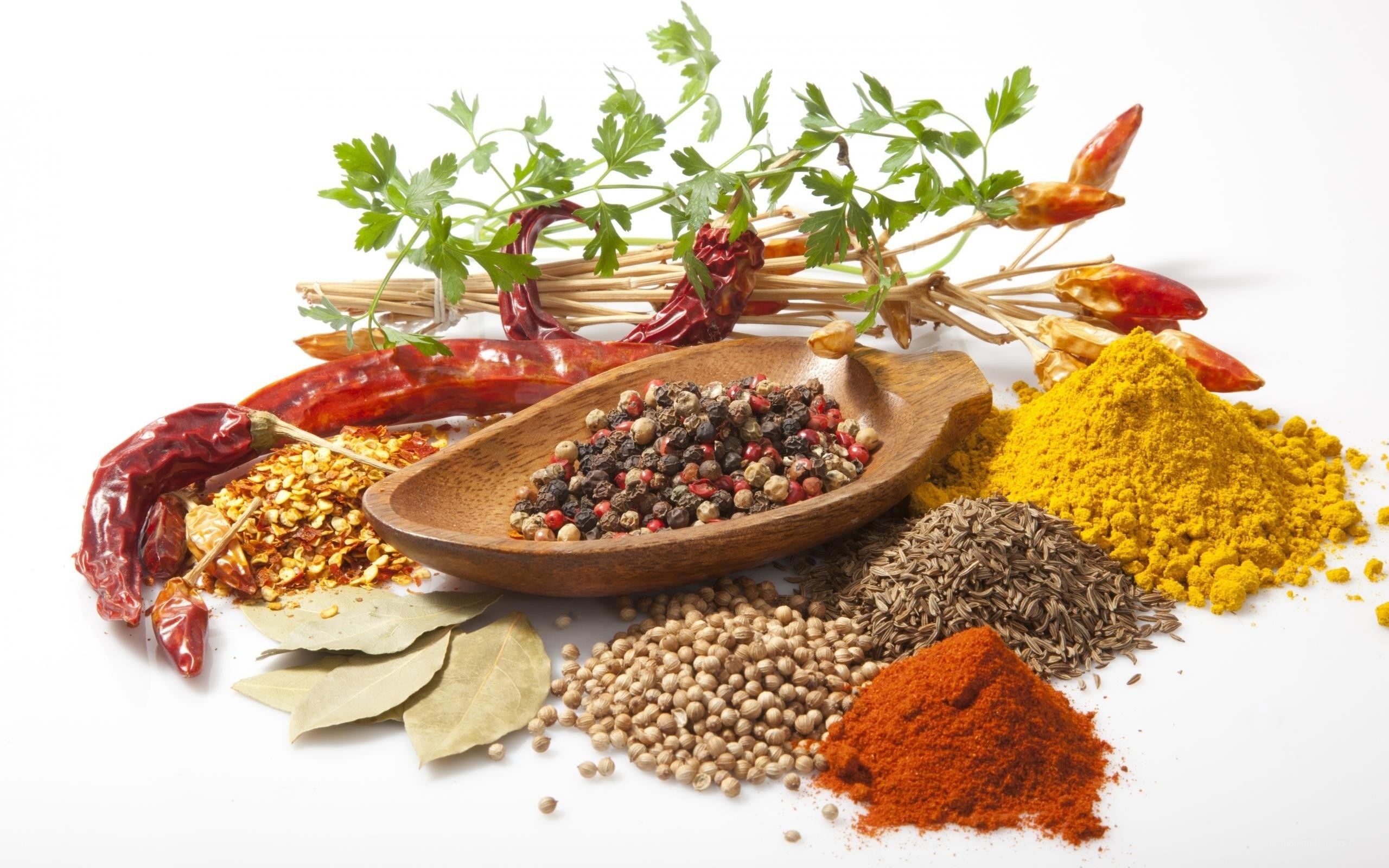 Assorted spices and herbs