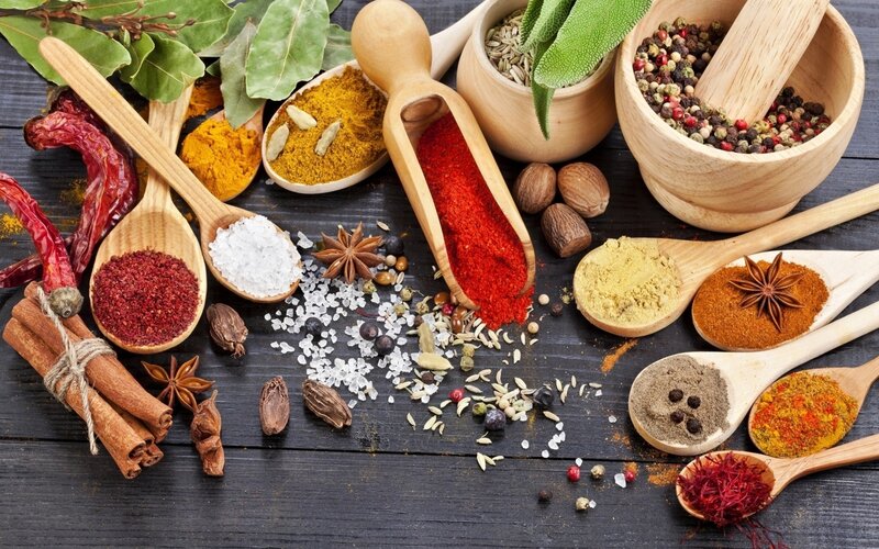 Assorted Spices and Herbs — Brown, Earthy