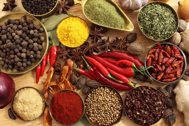 Assorted Spices and Herbs — Brown, Natural, Photograph