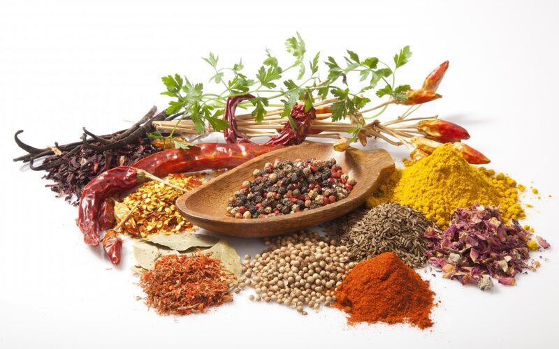 Assorted Spices and Herbs — Yellow, Neutral