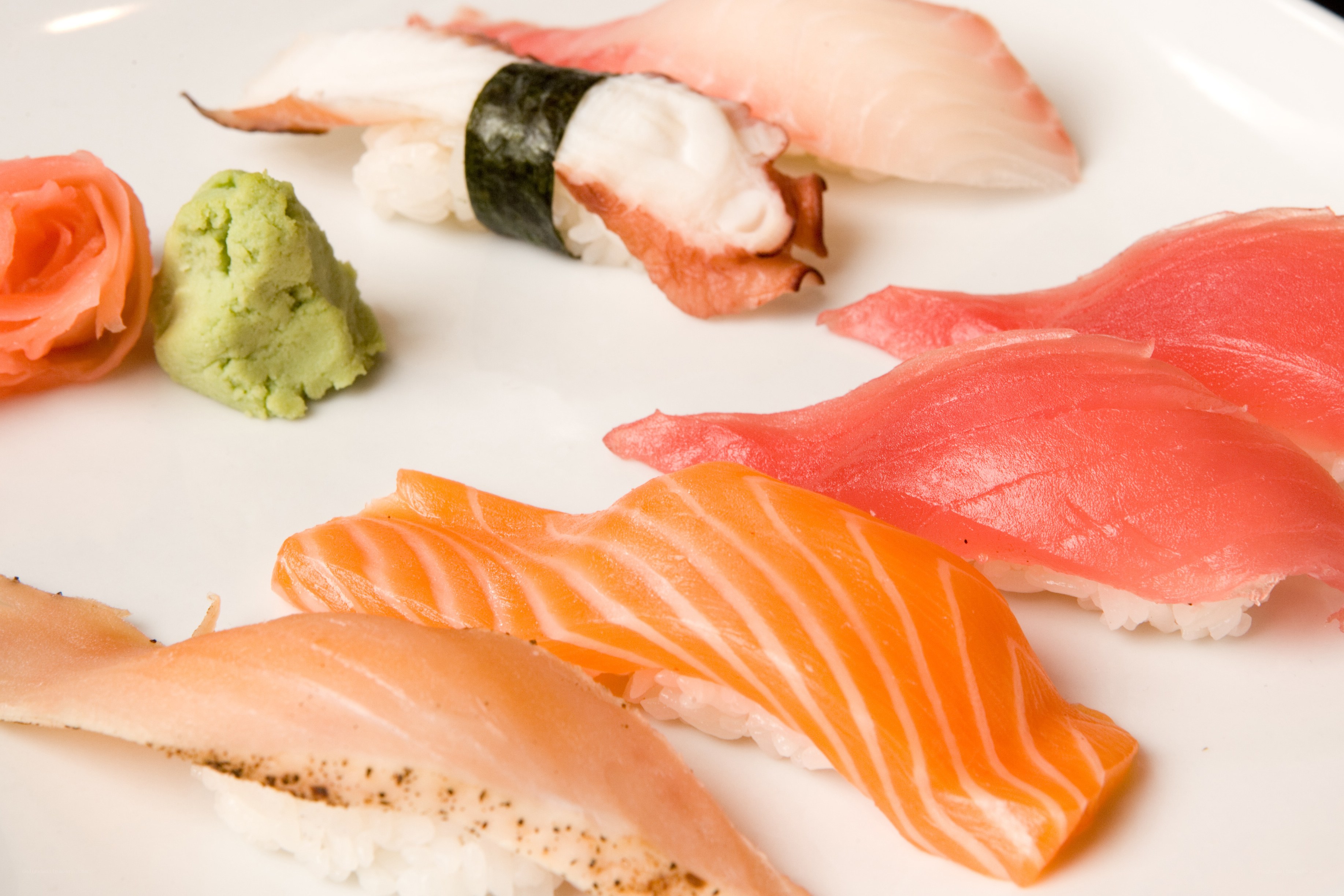 Assorted sushi on a plate