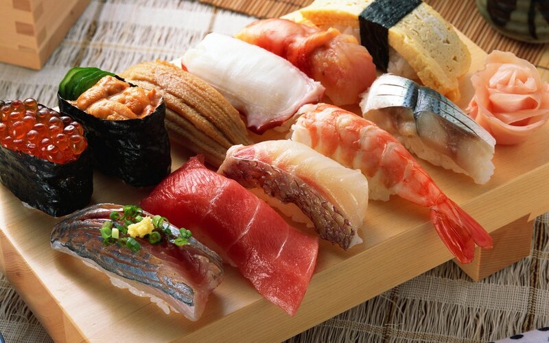 Assorted Sushi on Board