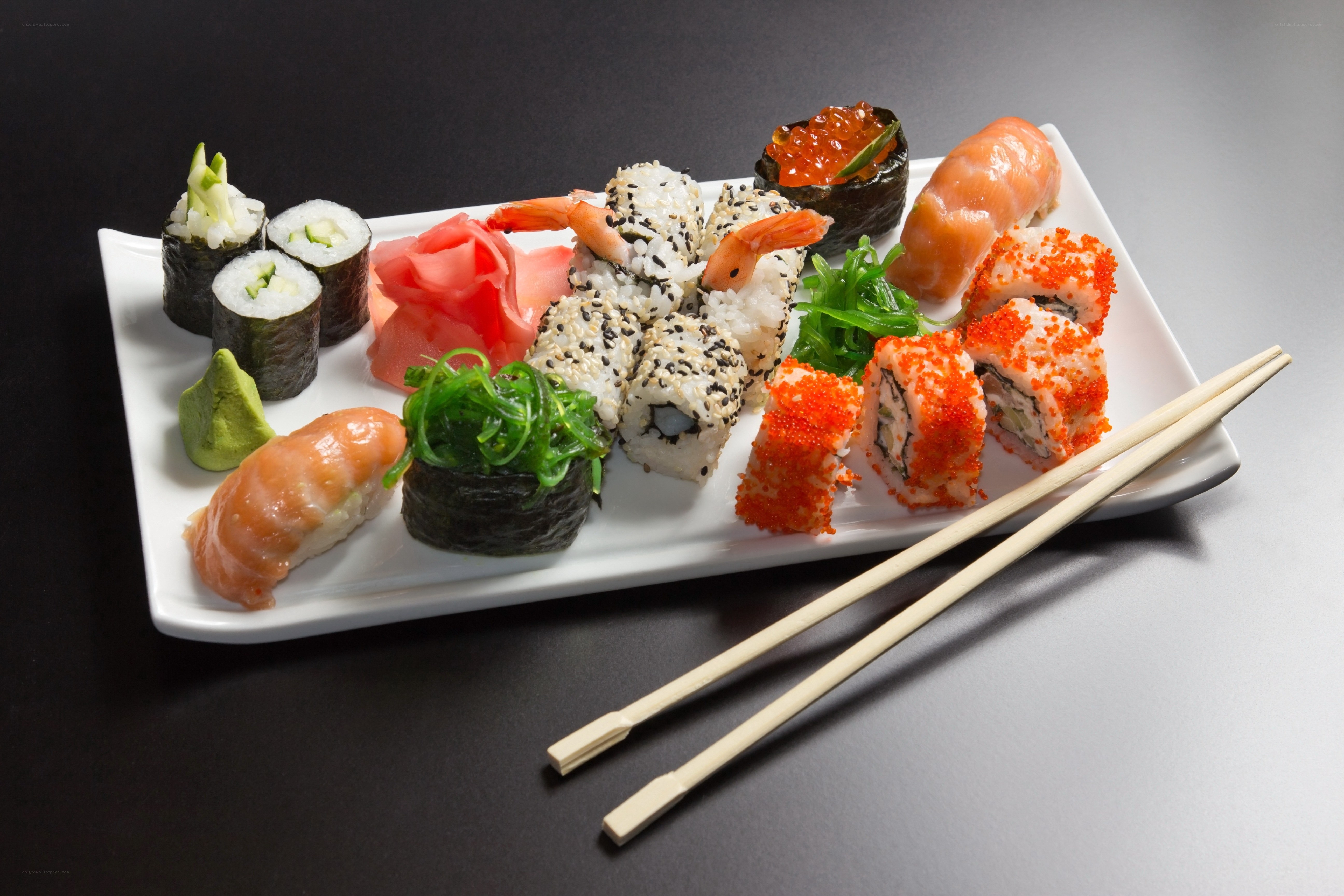Assorted sushi platter
