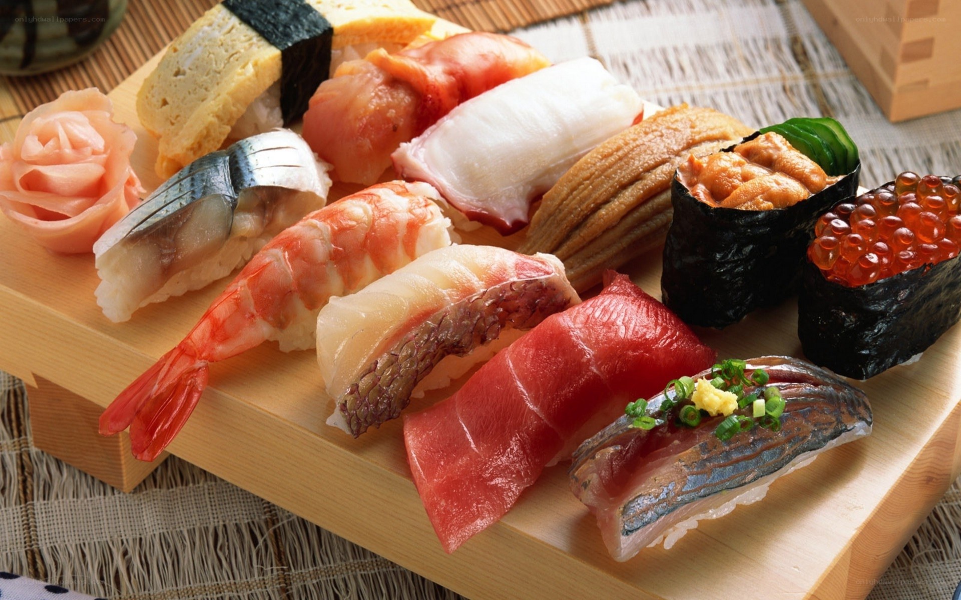 Assorted sushi platter