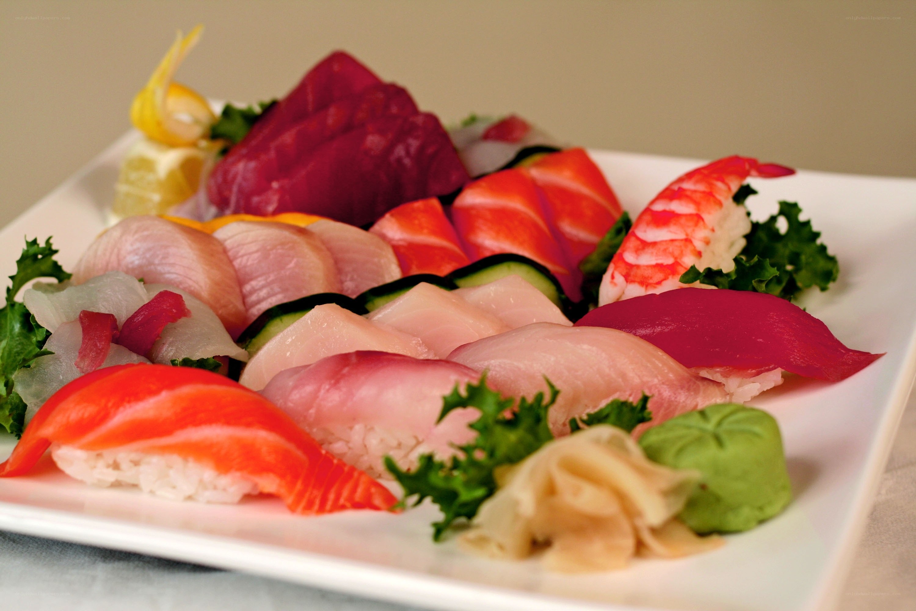 Assorted sushi platter