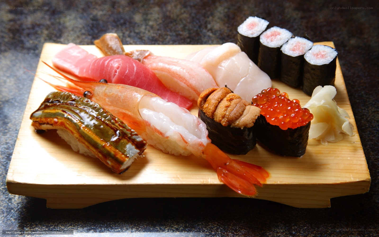 Assorted sushi platter
