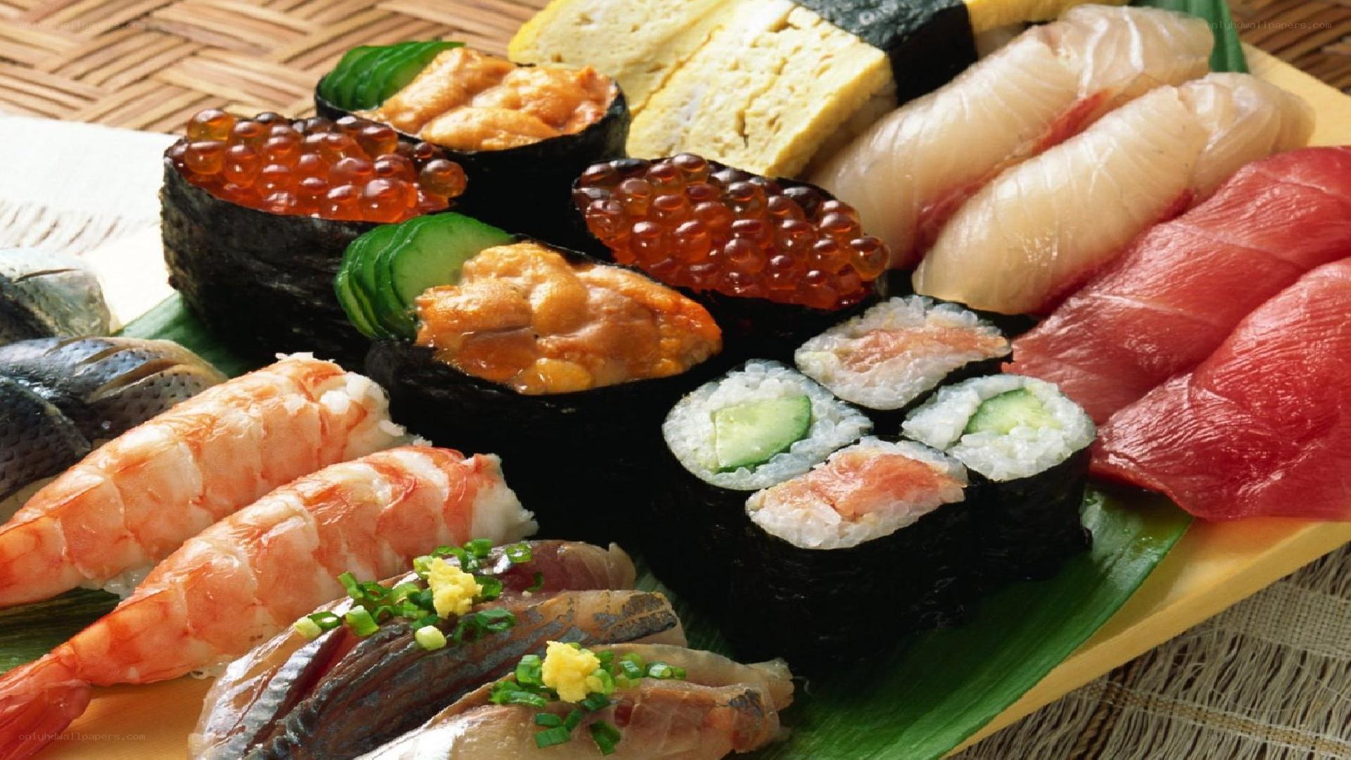 Assorted sushi platter