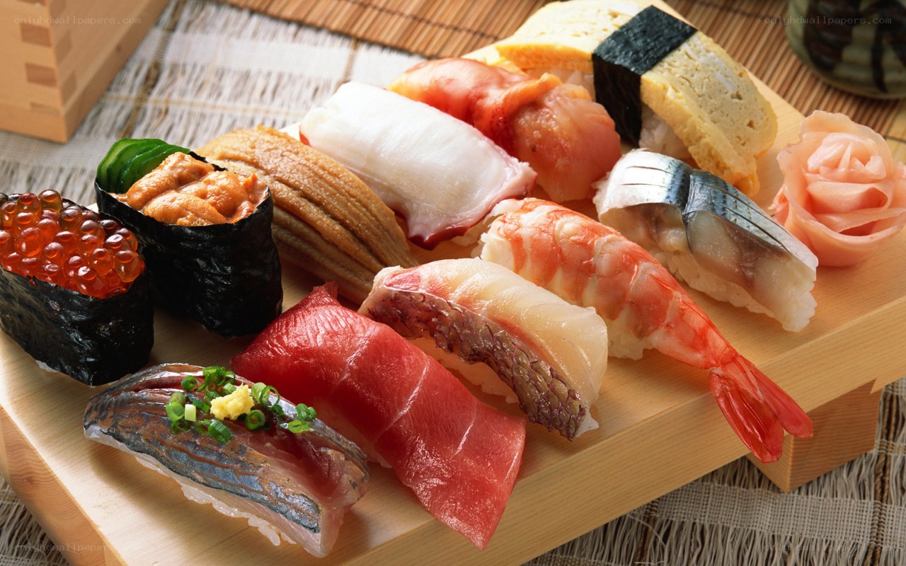 Assorted sushi platter