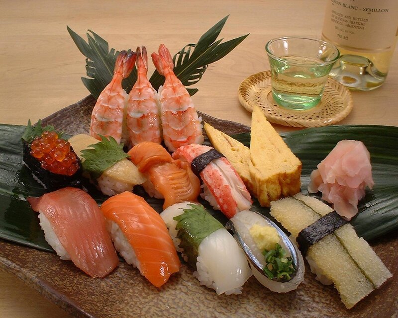 Assorted sushi platter