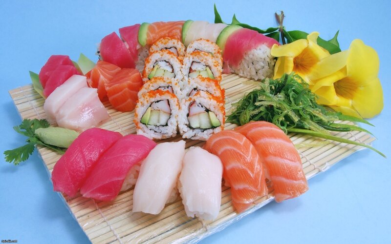 Assorted sushi platter