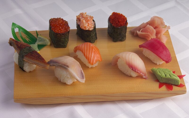 Assorted sushi platter