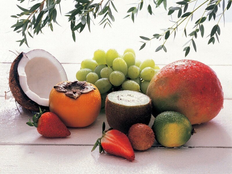 Assorted Tropical Fruits — Green