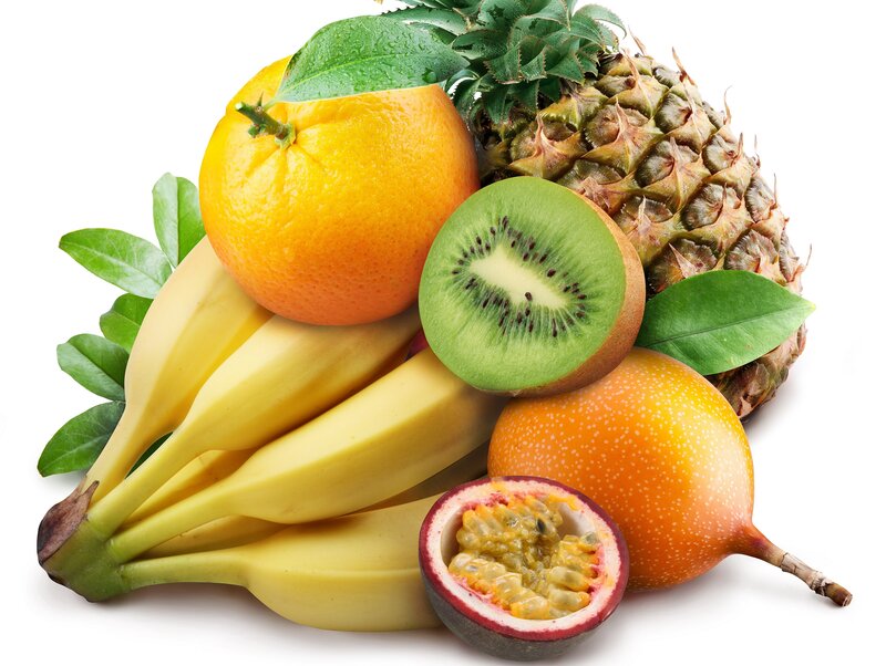 Assorted Tropical Fruits — Yellow, Fresh
