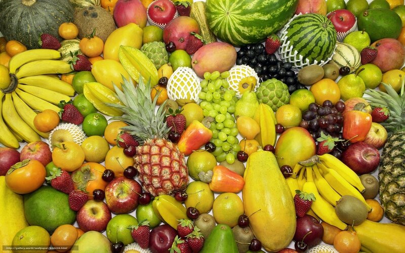 Assorted Tropical Fruits — Yellow, Vibrant