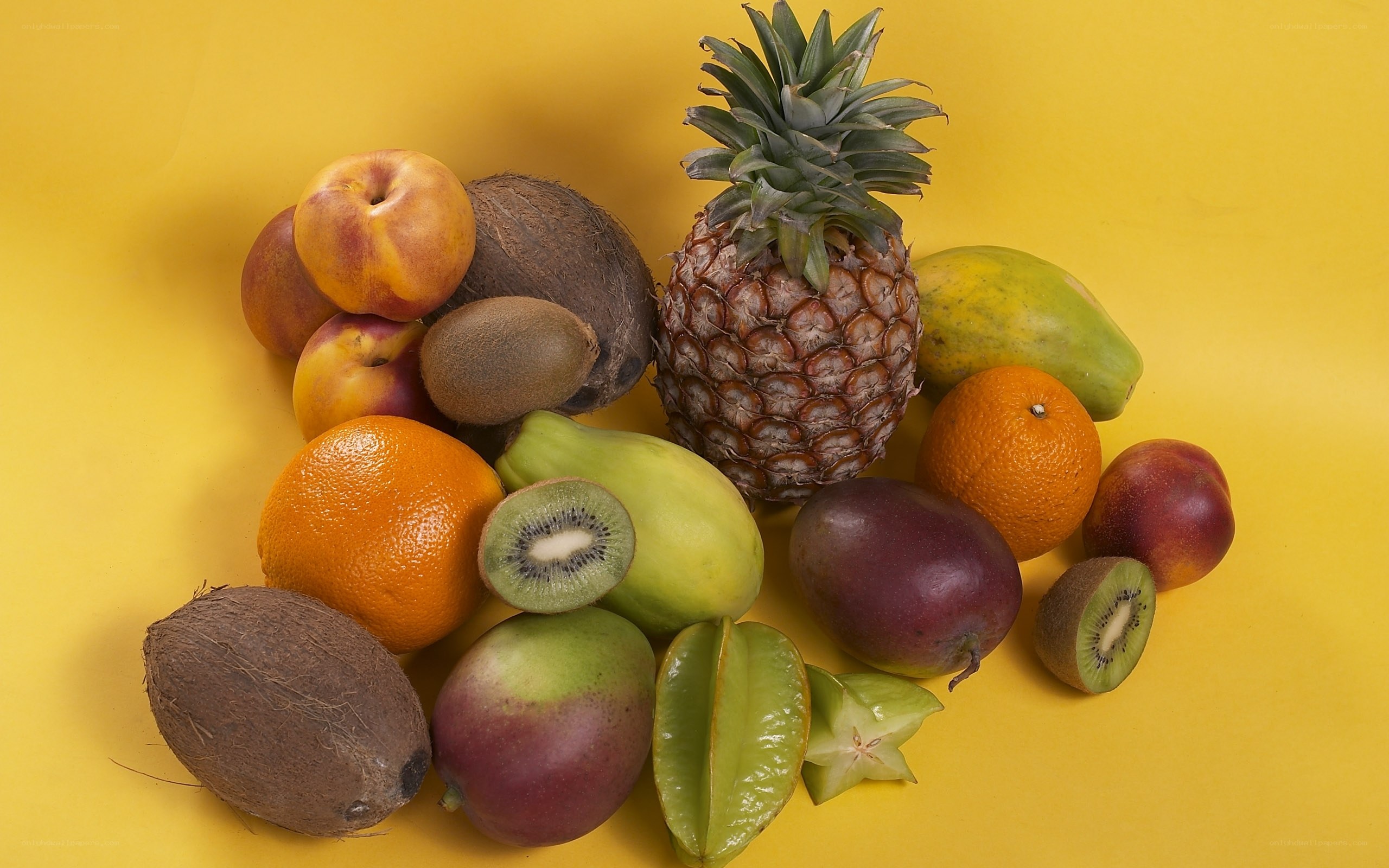 assorted tropical fruits