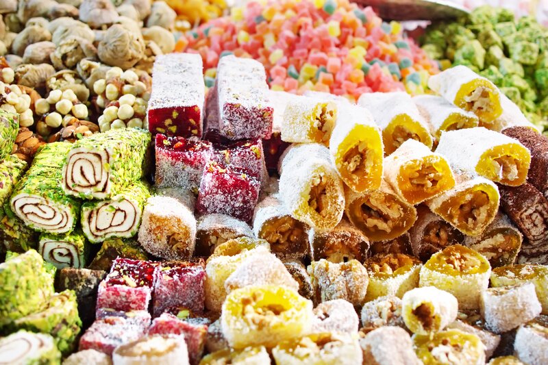 Assorted Turkish Delight — White