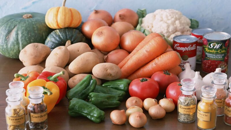 Assorted Vegetables and Spices
