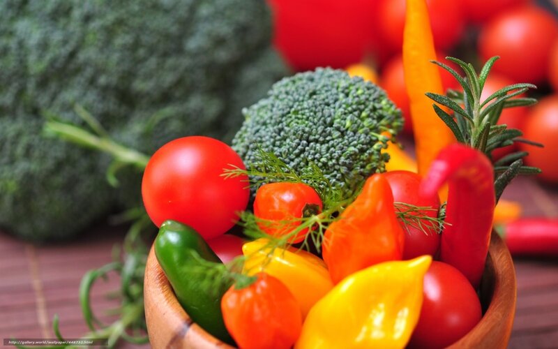 Assorted Vegetables in Bowl — Green, Fresh