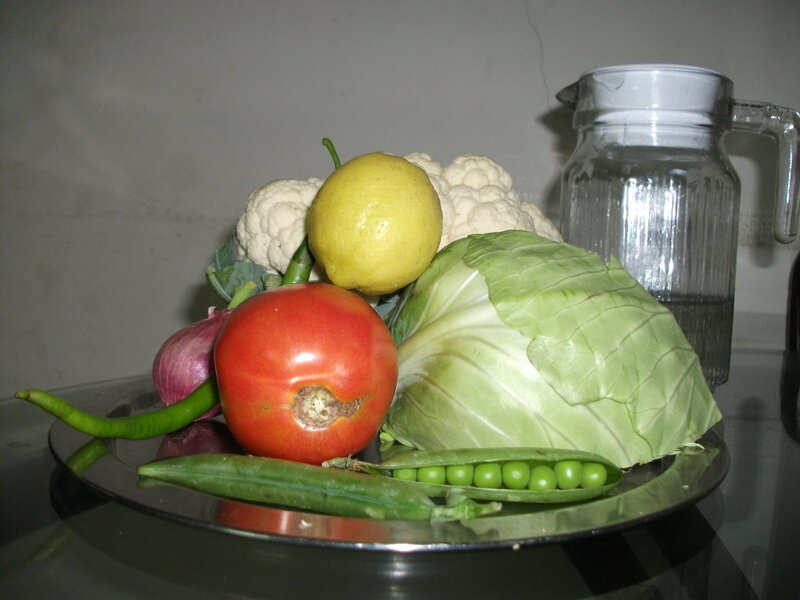 Assorted Vegetables on Plate
