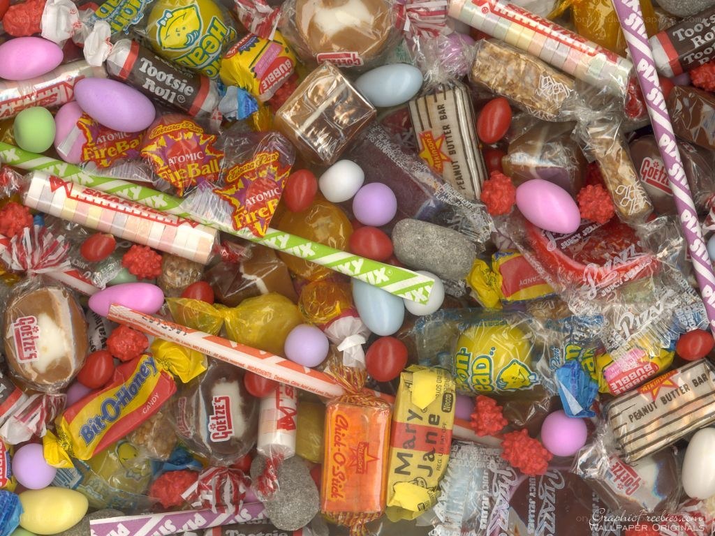 assorted vintage candies