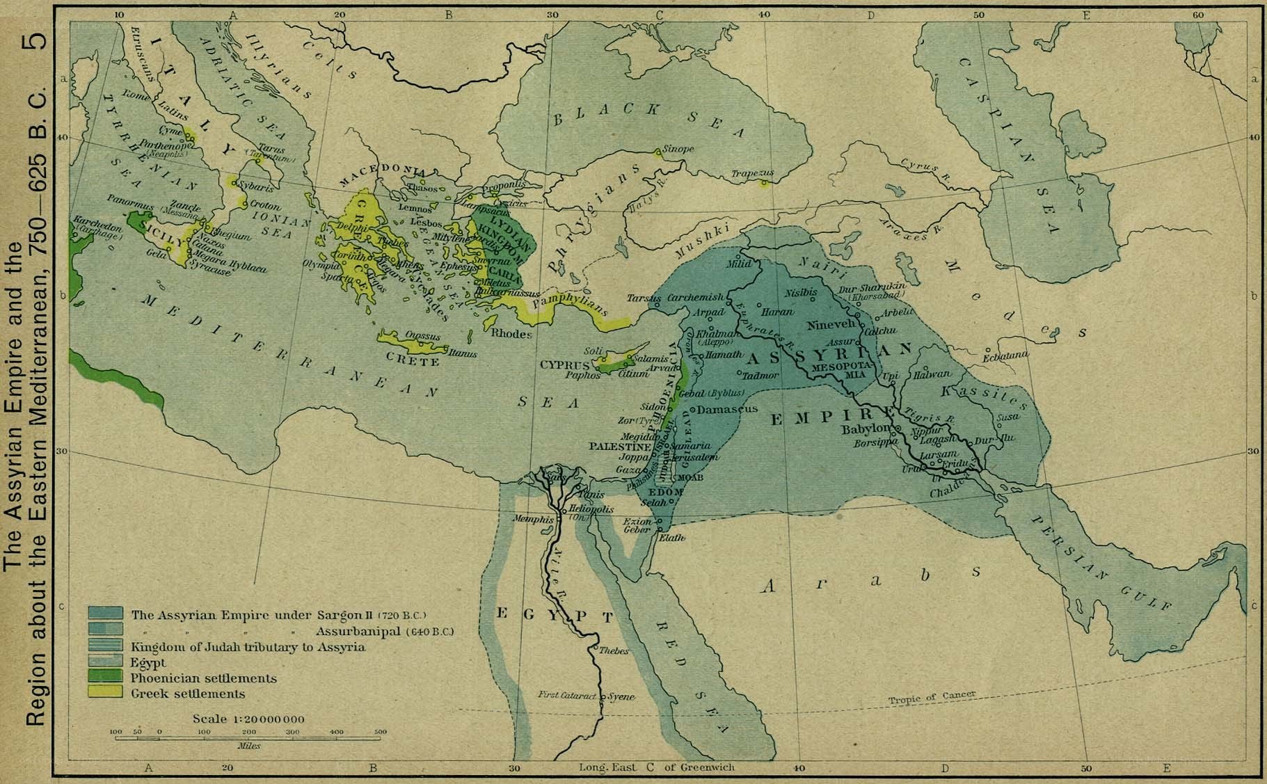 Assyrian Empire region map