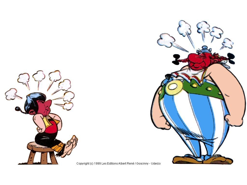 Asterix and Obelix angry
