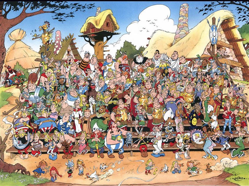 Asterix and Obelix crowd scene
