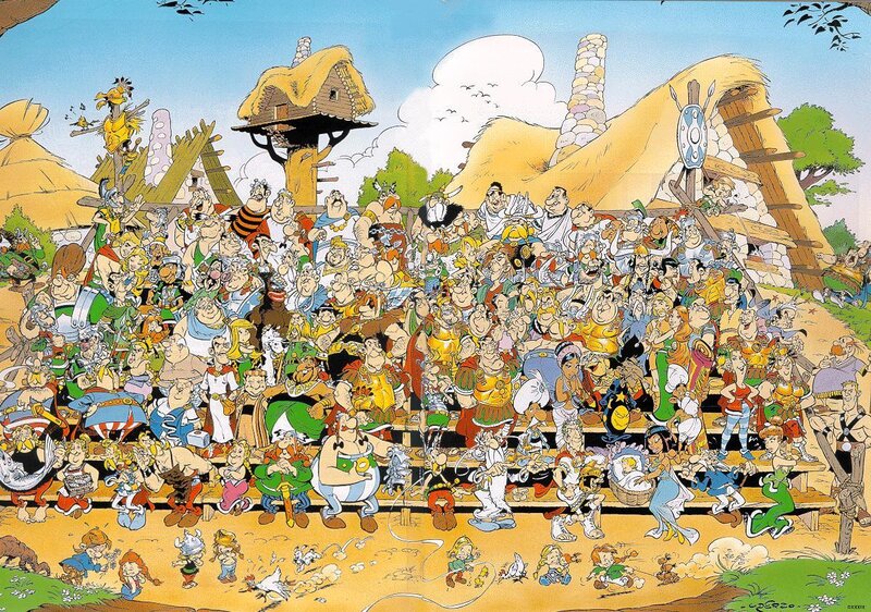 Asterix and Obelix gathering