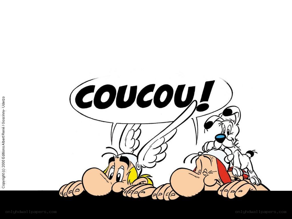 Asterix and Obelix with dog